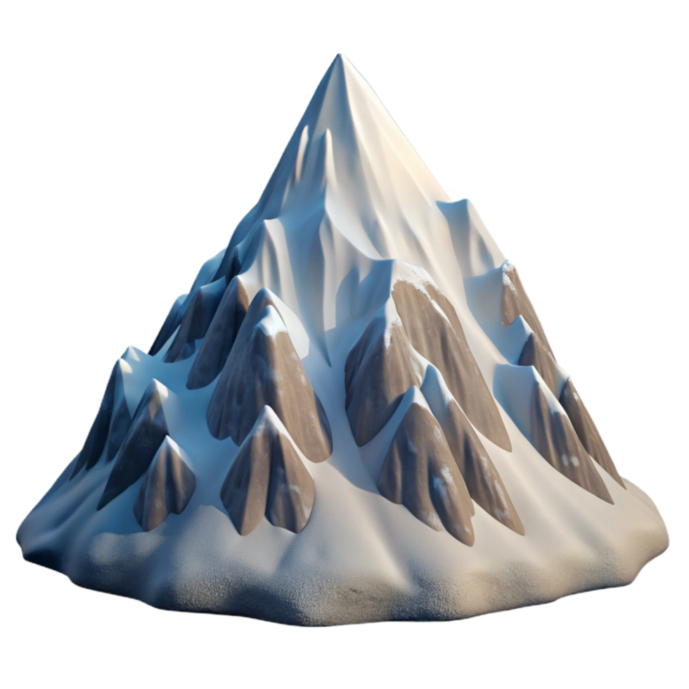 dramatic rustic Snowy Mountain Peak Majestic Scenery Winter Wonderland Transparent Background png