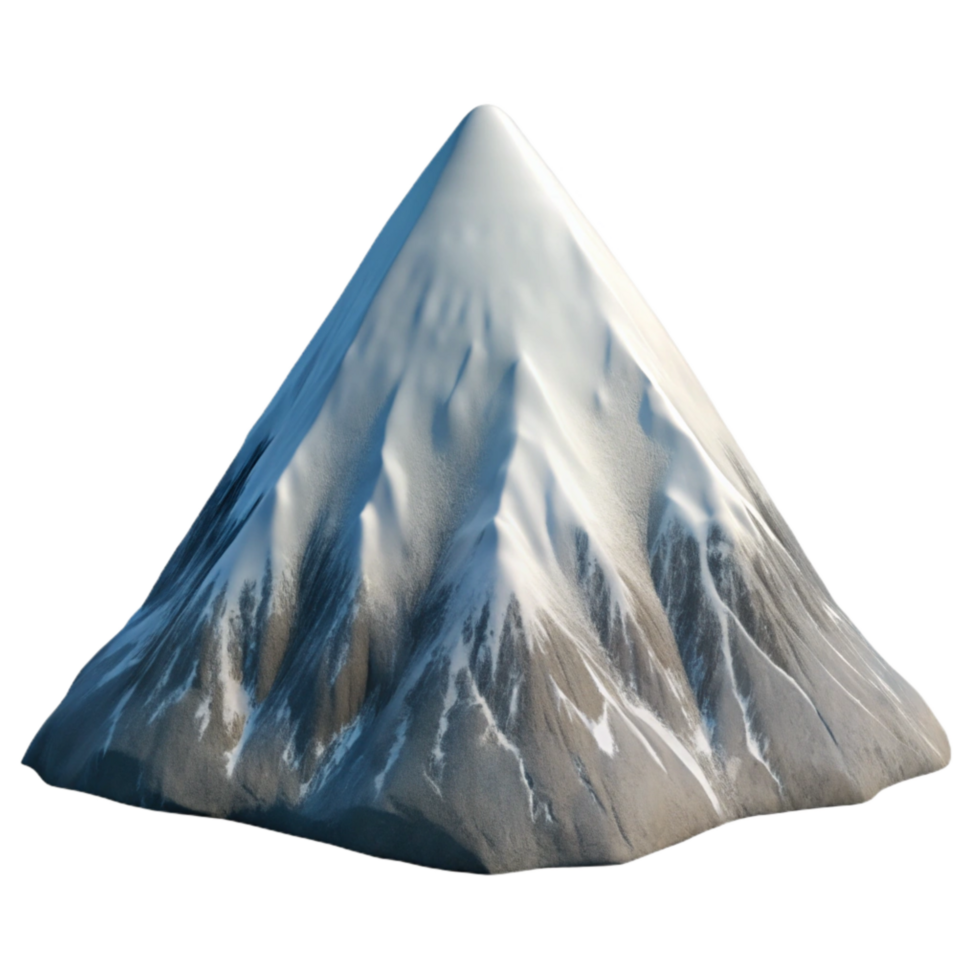 elegant modern Snowy Mountain Peak with Clear Sky Transparent Background genuine png