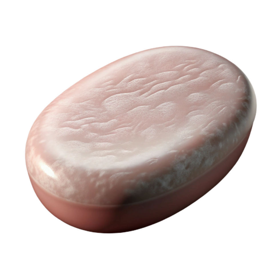 impressive contemporary Soap Bar Oval Shape White Color Transparent Background professional png
