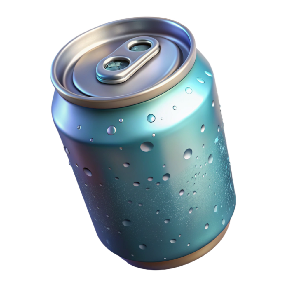 dramatic rustic Soda Can with Condensation Cutout professional png