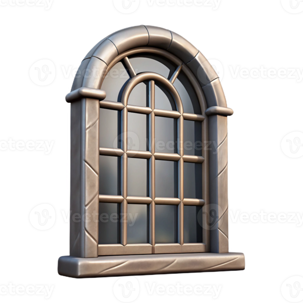 elegant classic Detailed Window Frame Cutout Element png