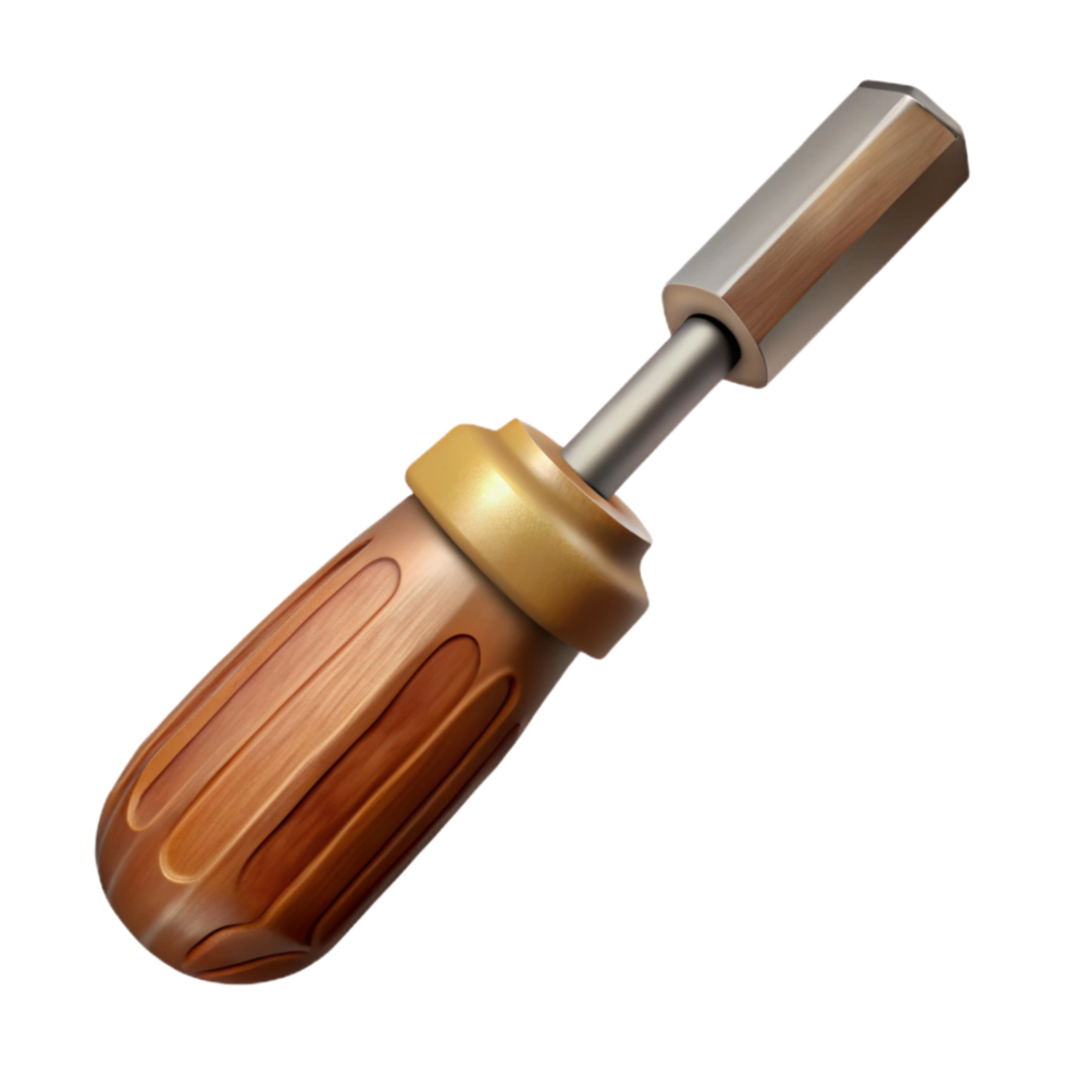 beautiful classic Detailed Wood Chisel Set Isolated on White png