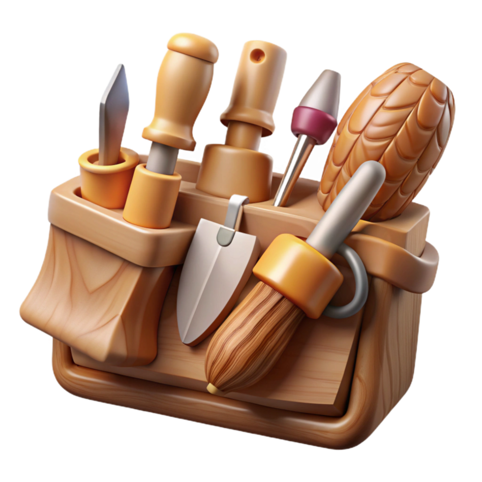 impressive contemporary Detailed Wood Carving Tools Isolated Set original png