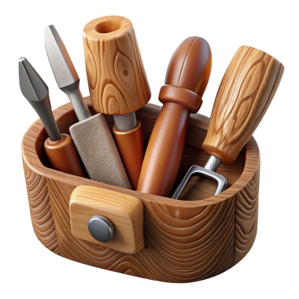 wonderful abstract Detailed Wood Carving Tools Isolated Set exclusive png