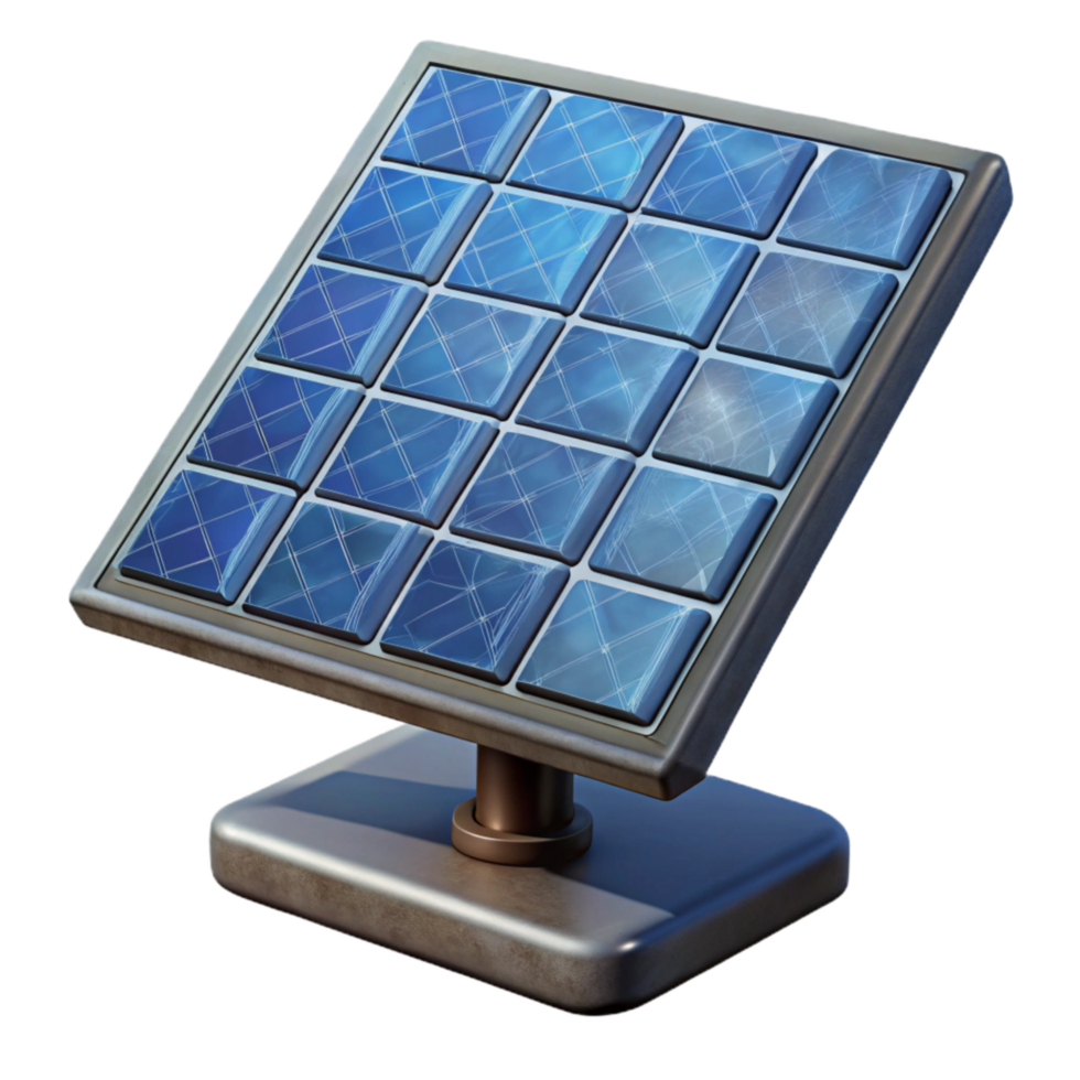 vibrant artistic Solar Panel Array Side View Isolated authentic png