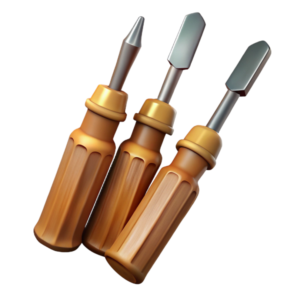 serene vintage Detailed Woodworking Chisels Isolated Set genuine png