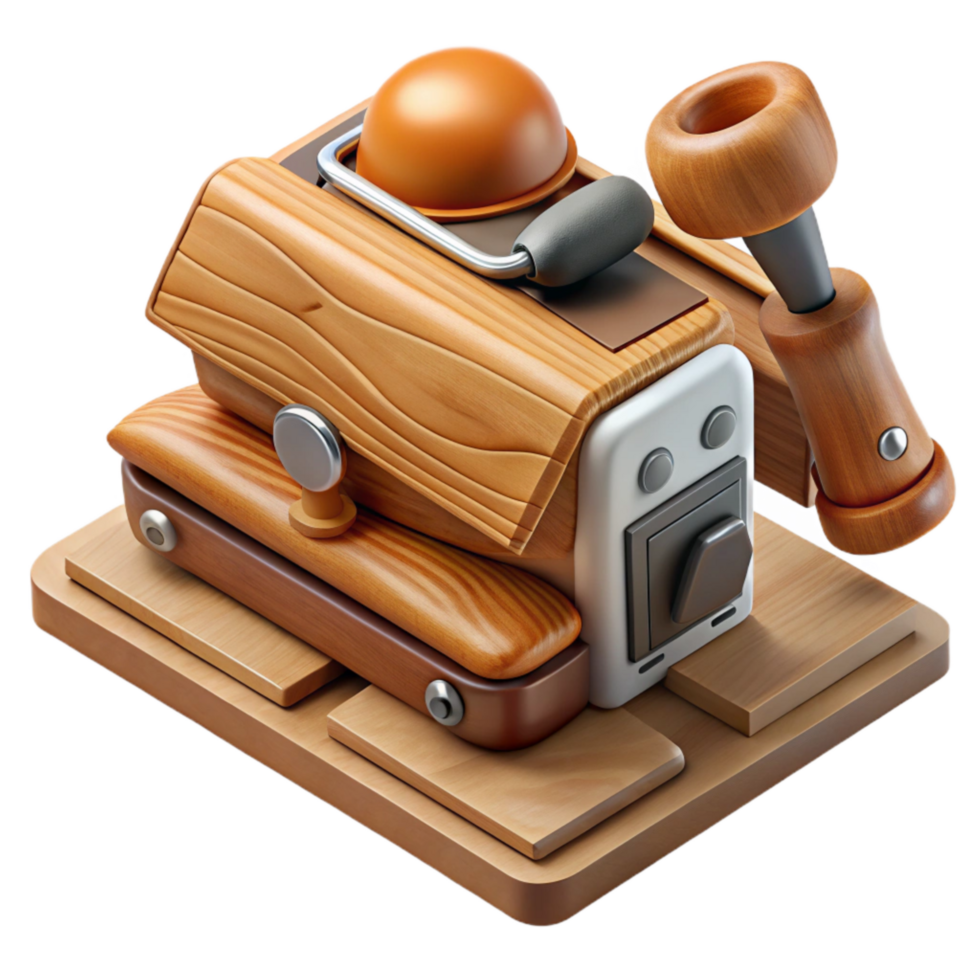 impressive classic Detailed Wood Sanding Tools Isolated Set premium png