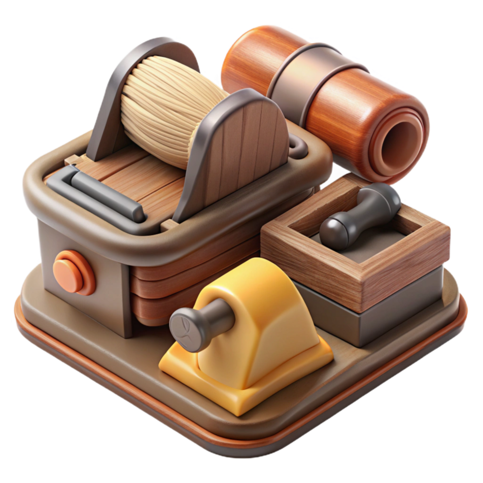 beautiful classic Detailed Wood Sanding Tools Isolated Set png