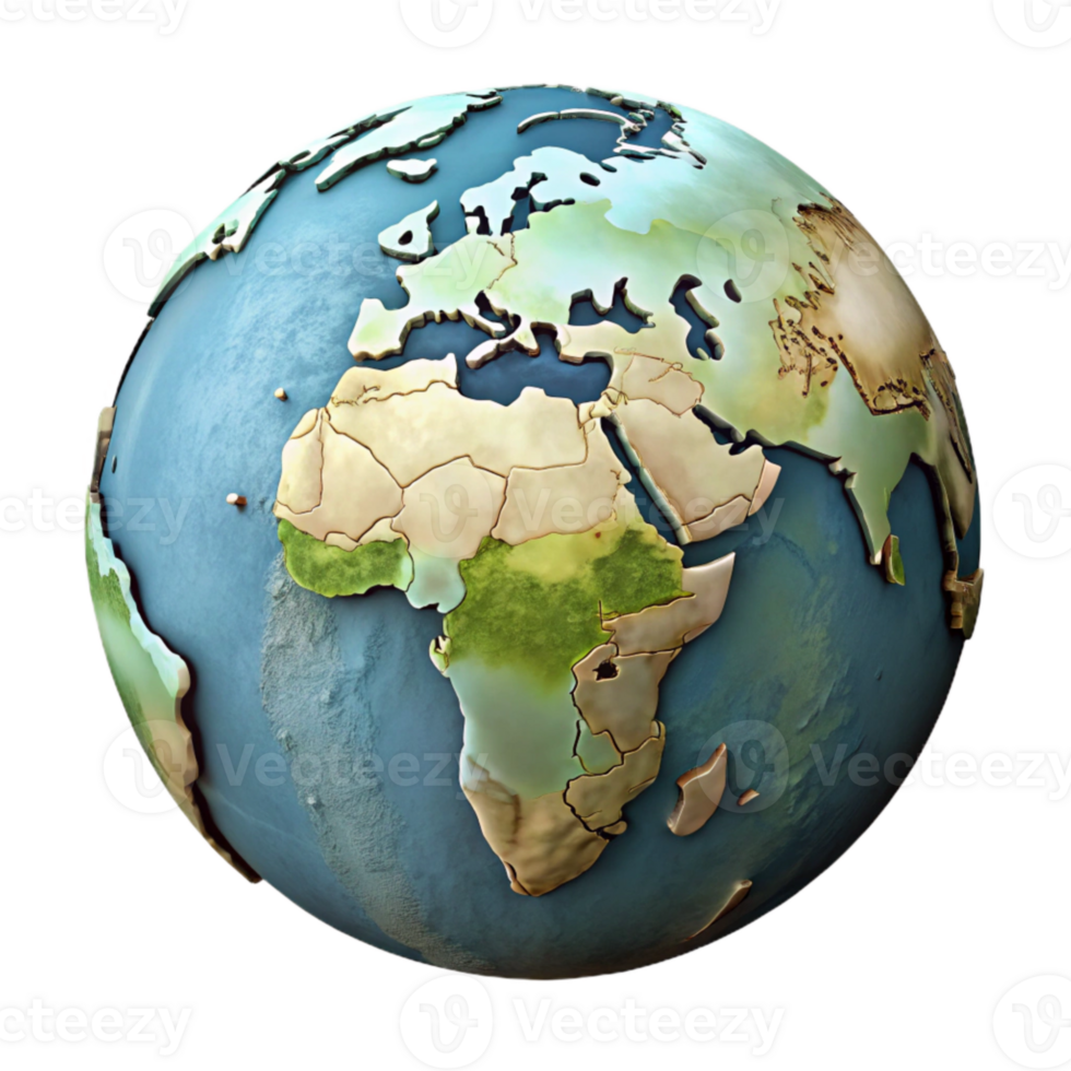 dramatic rustic Detailed World Map with Country Borders Cutout high resolution png