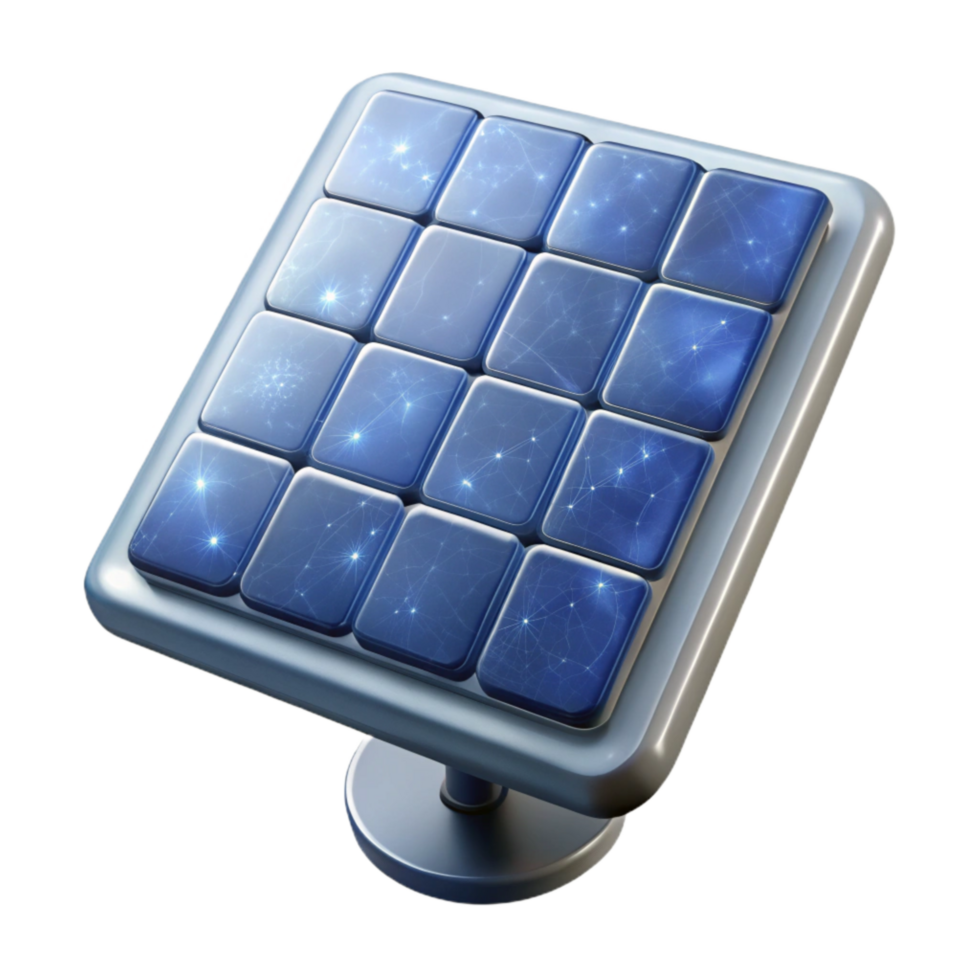 beautiful contemporary Solar Panel Close Up Blue Isolated high resolution png