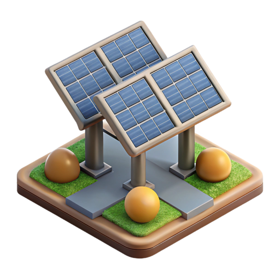 wonderful contemporary Solar Panel Farm Aerial View Isolated high quality png
