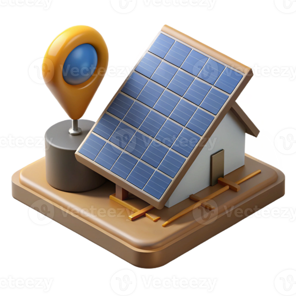 vibrant classic Solar Panel Installation Roof Top View Transparent Background high resolution png