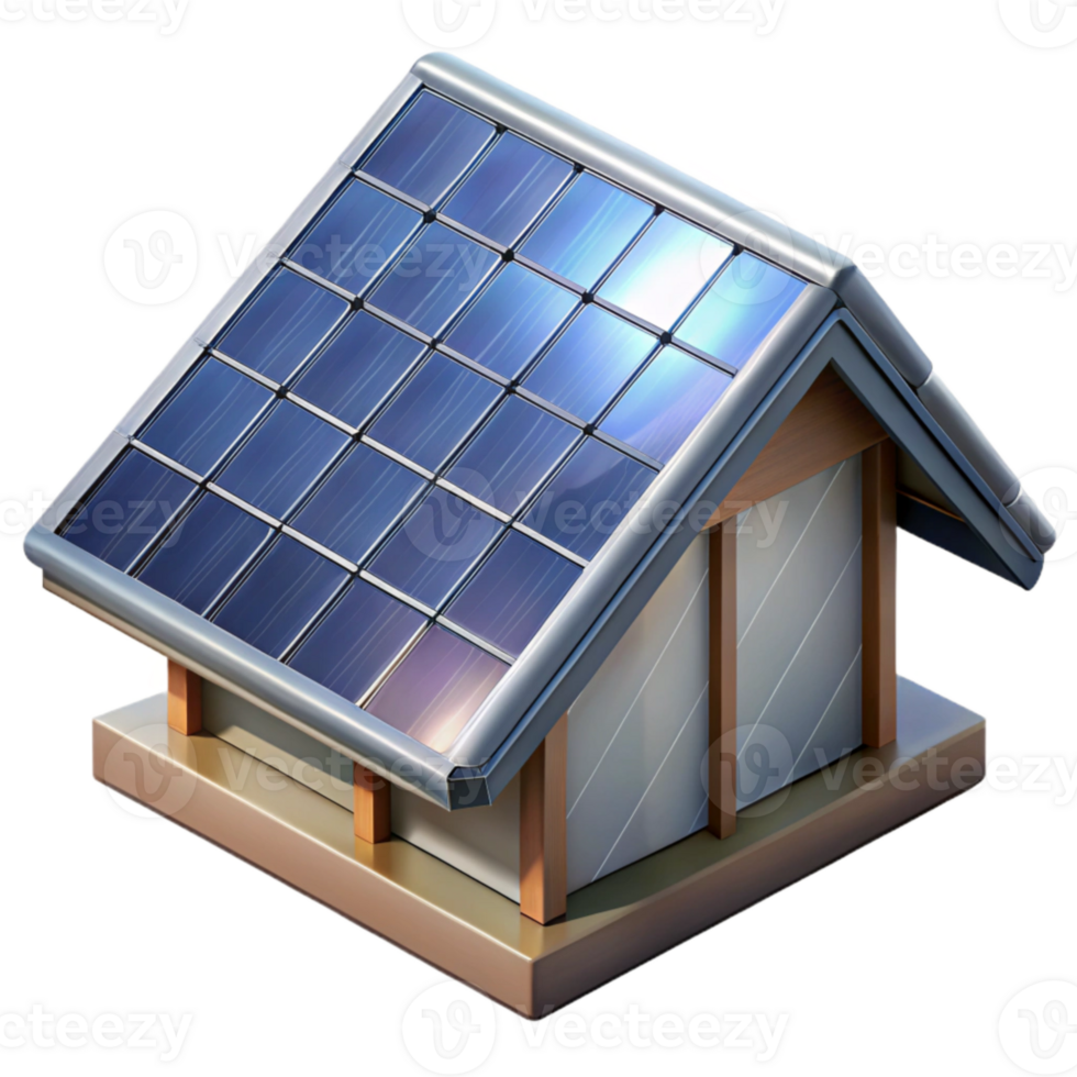 vibrant rustic Solar Panel Roof Installation Top View Transparent premium png