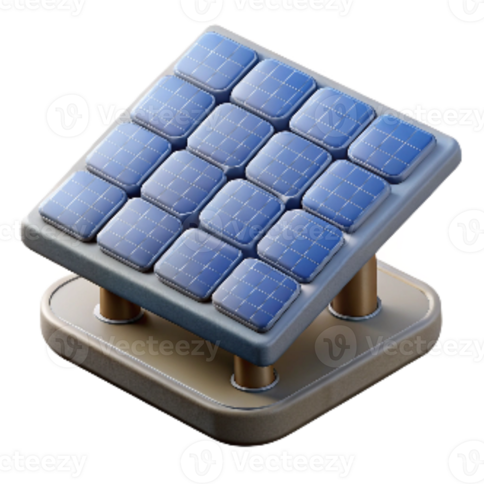 serene artistic Solar Panels Array Top View Cutout professional png