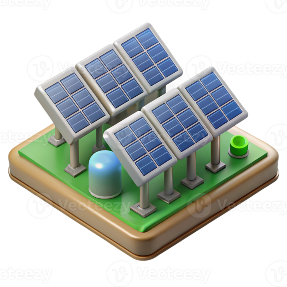 magnificent minimalist Solar Panels Farm Aerial View Transparent png