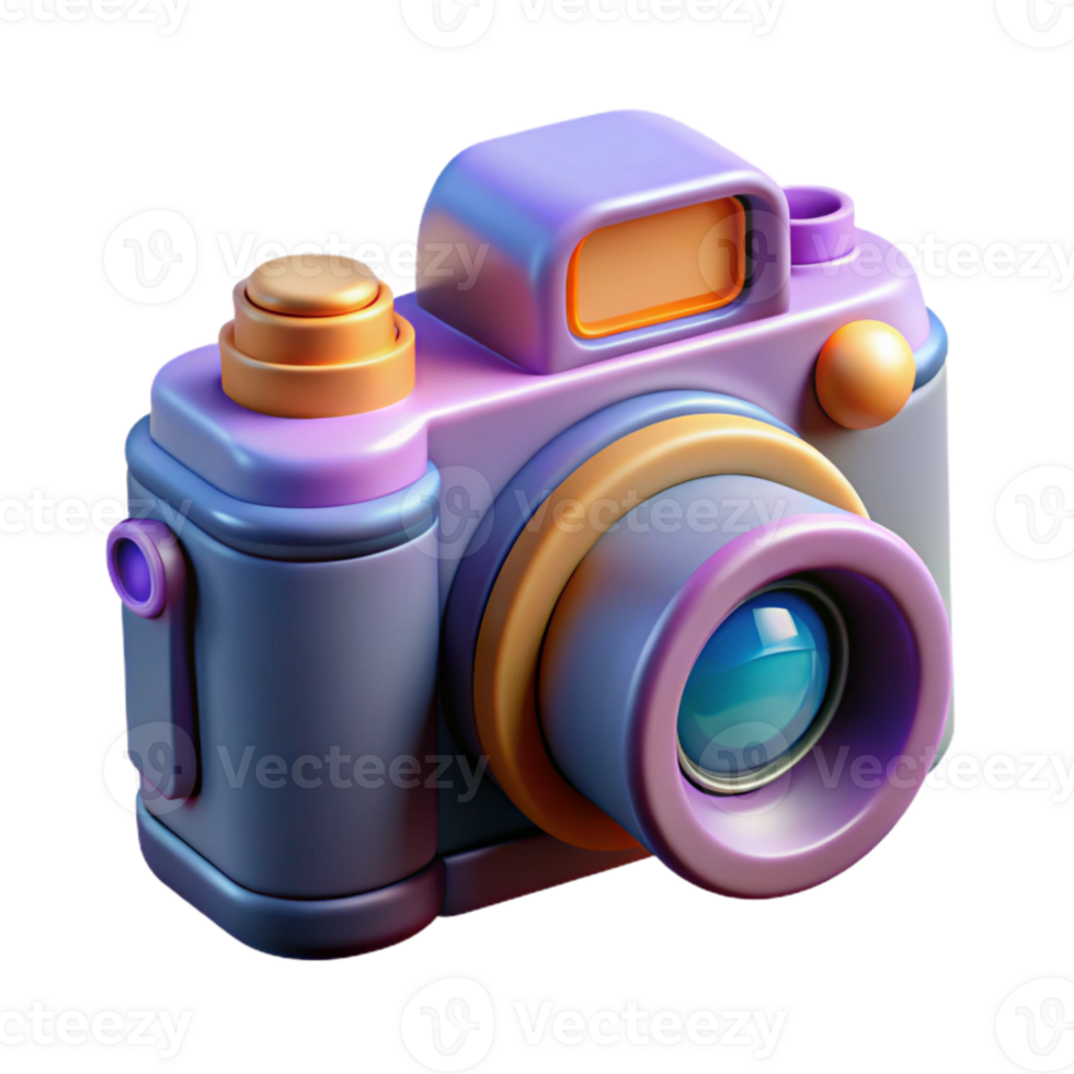 vibrant minimalist Digital Camera with High-speed Continuous Shooting Transparent Background high quality png
