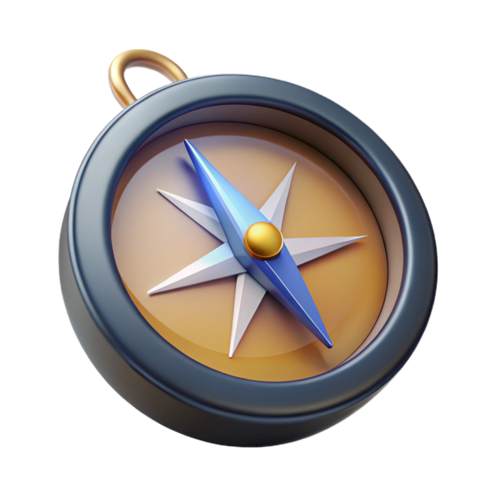 dramatic creative Digital Compass with Glowing Needle Transparent detailed png