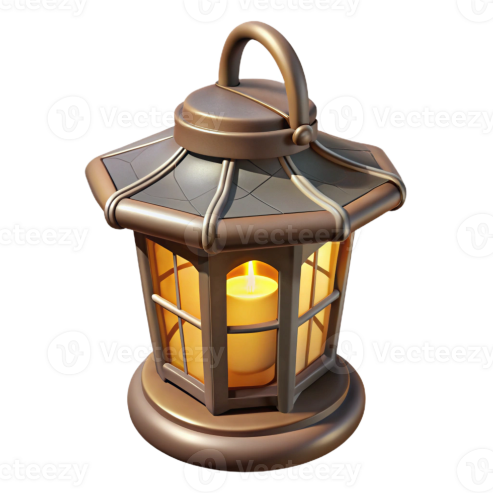 dramatic traditional Solar Powered Lamp Garden Style Lit Transparent Background high quality png