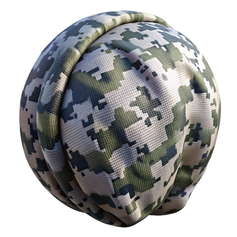 Digital Camo Fabric Pixelated Pattern Transparent Background png