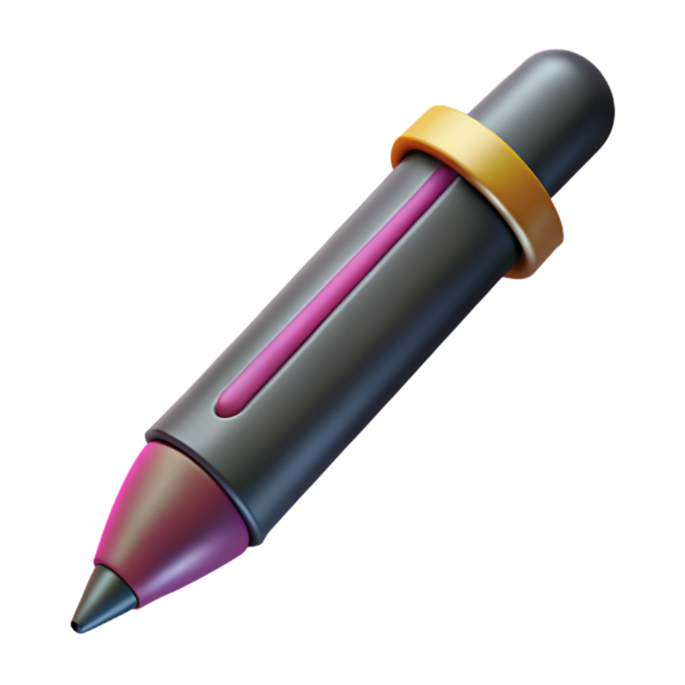 beautiful contemporary Digital Pen with Stylus Tip Angled View Cutout exclusive png