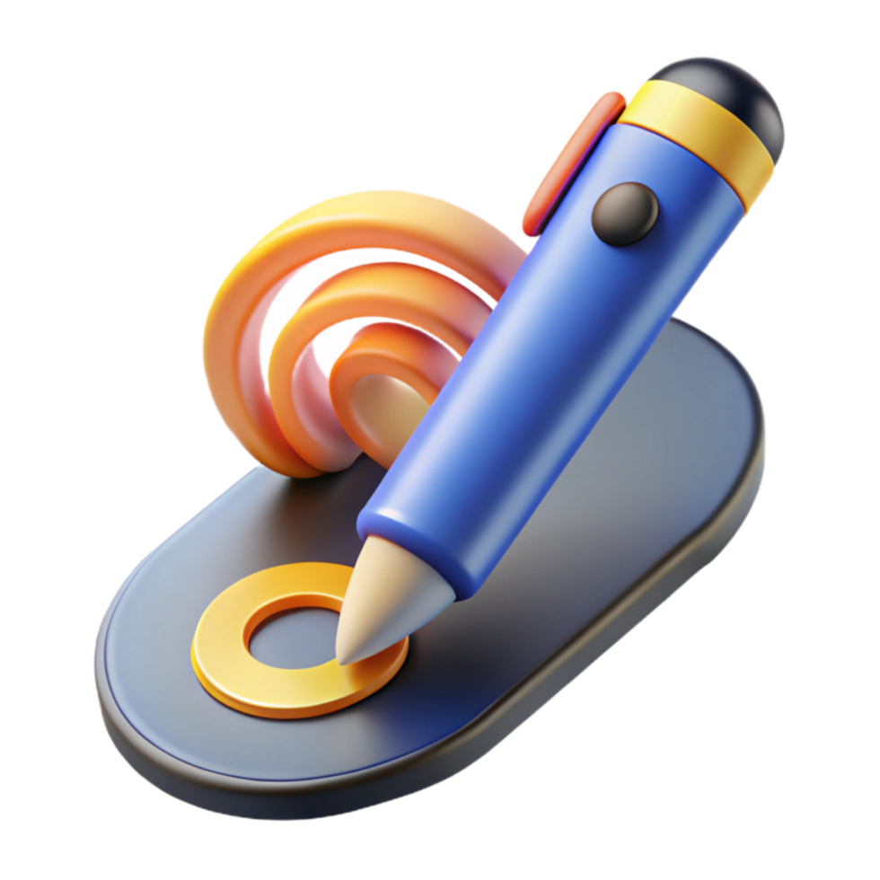 impressive classic Digital Pen with Wireless Charging Cutout high resolution png
