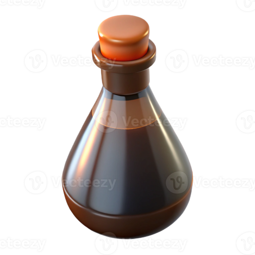 dramatic traditional Soy Sauce Bottle Isolated on Transparent Background exclusive png