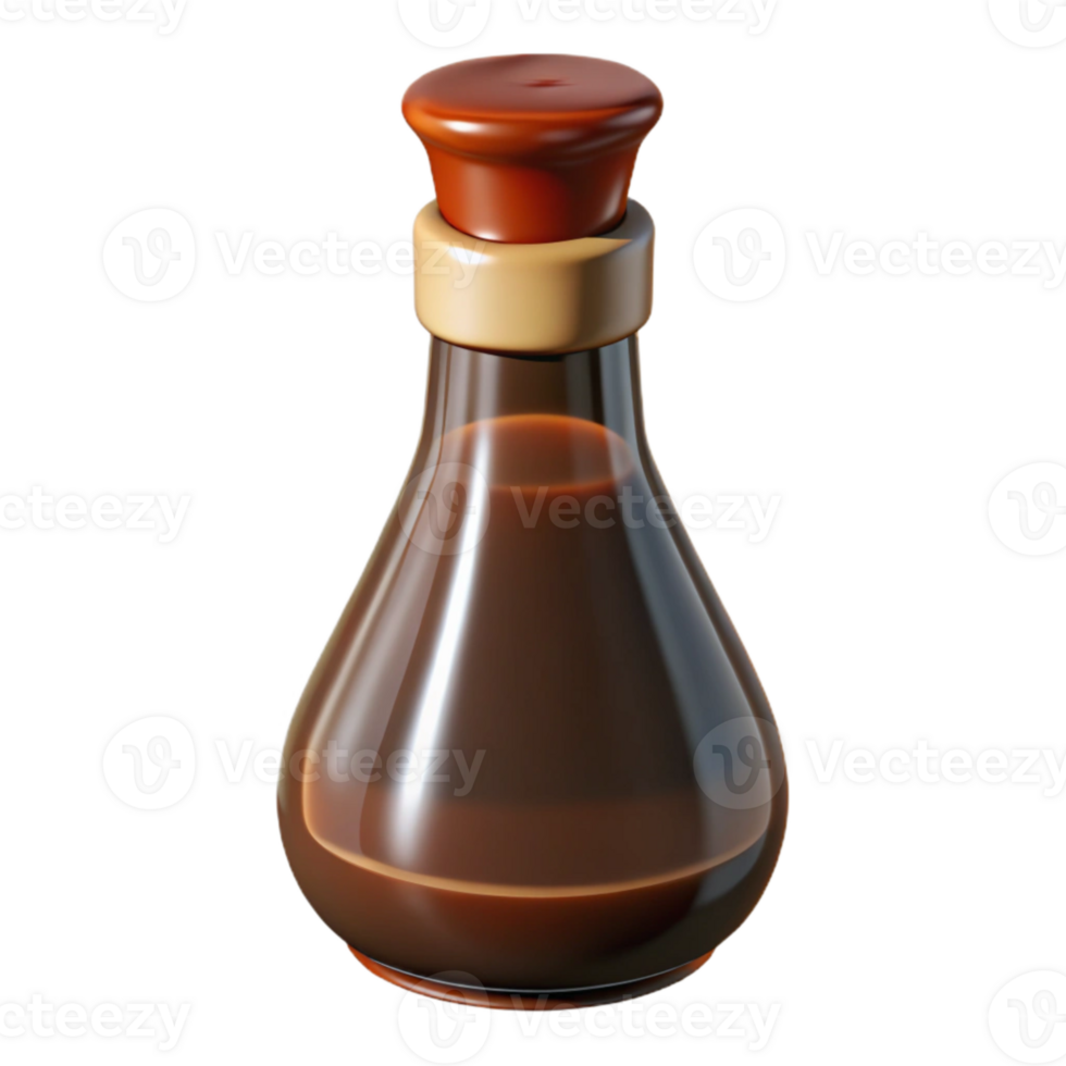 beautiful creative Soy Sauce Bottle Isolated on Transparent Background high resolution png