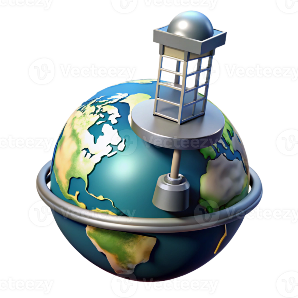 beautiful vintage Space Elevator Connecting Earth to Orbit Cutout authentic png
