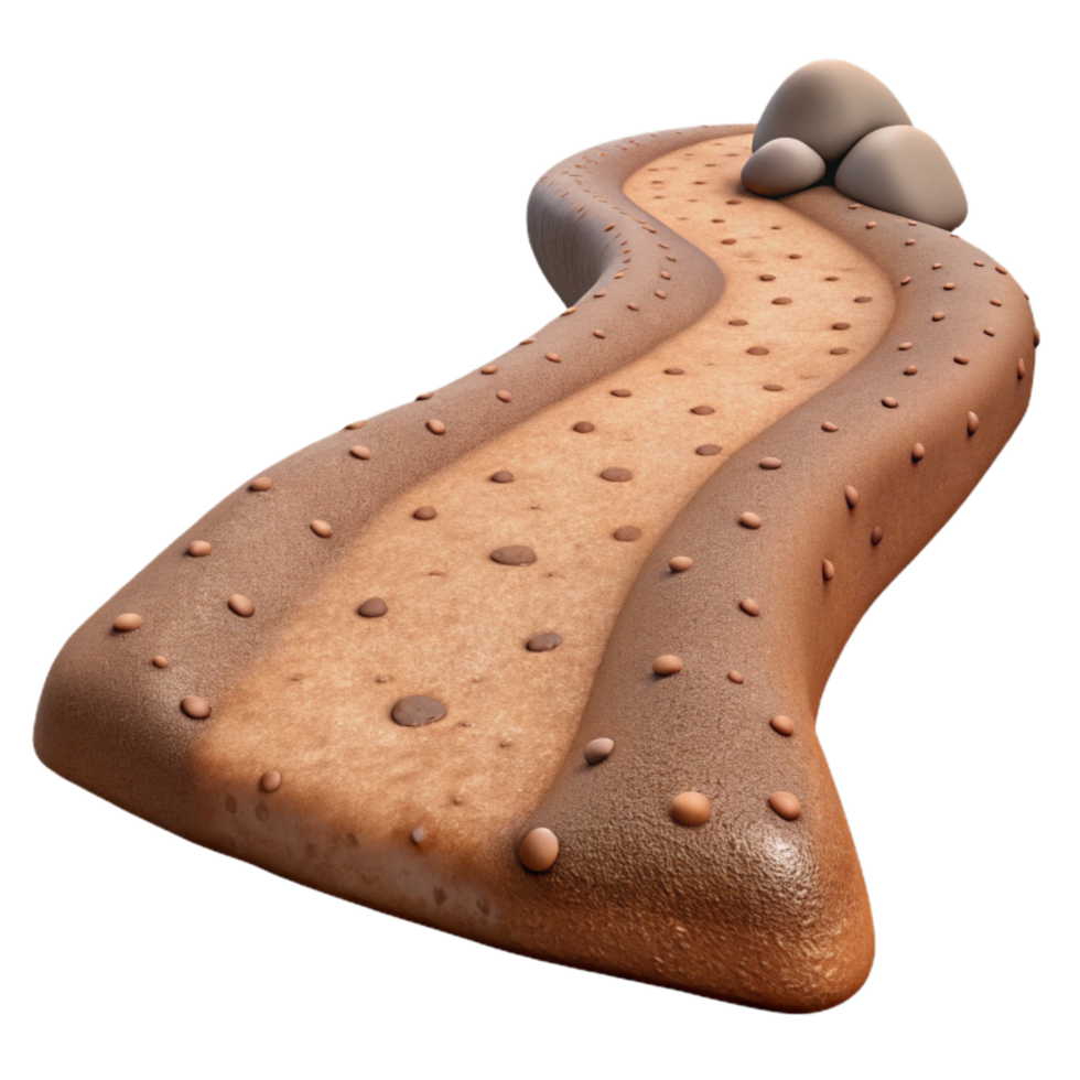 magnificent classic Dirt Path Cutout with Brown Texture Transparent Background premium png