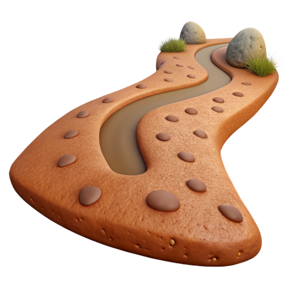 magnificent classic Dirt Path Cutout with Brown Texture Transparent Background exclusive png