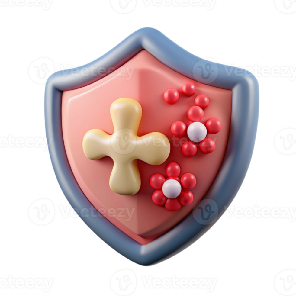 serene minimalist Disease Prevention Icon with Shield Transparent professional png