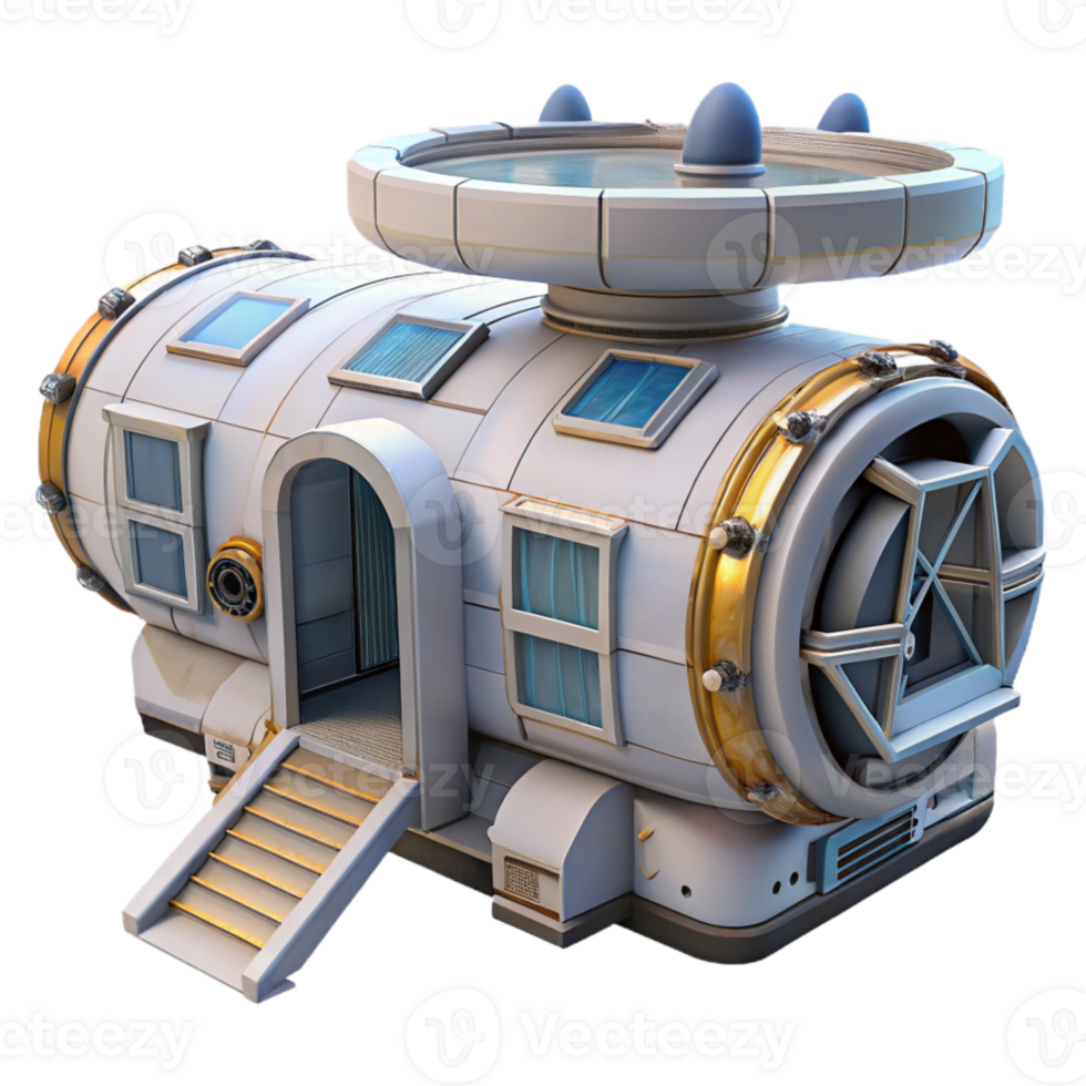 magnificent traditional Space Station Exterior View Isolated Cutout high resolution png