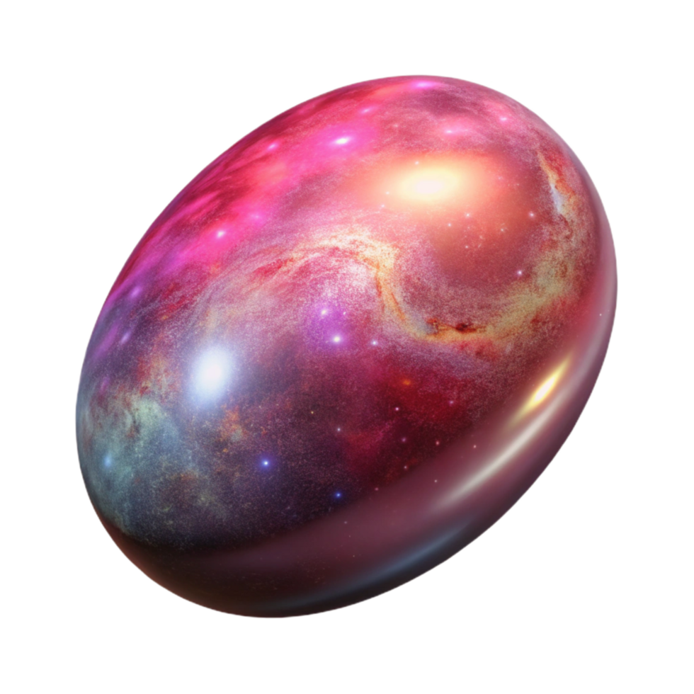 vibrant artistic Distant Galaxy Transparent Background with Redshift detailed png