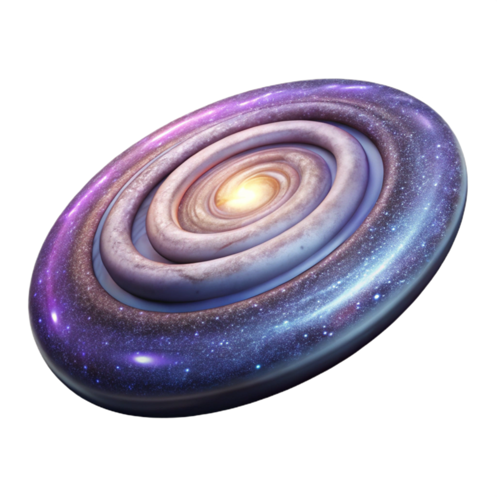 impressive artistic Distant Galaxy Spiral Arm Cutout on Transparent Background exclusive png