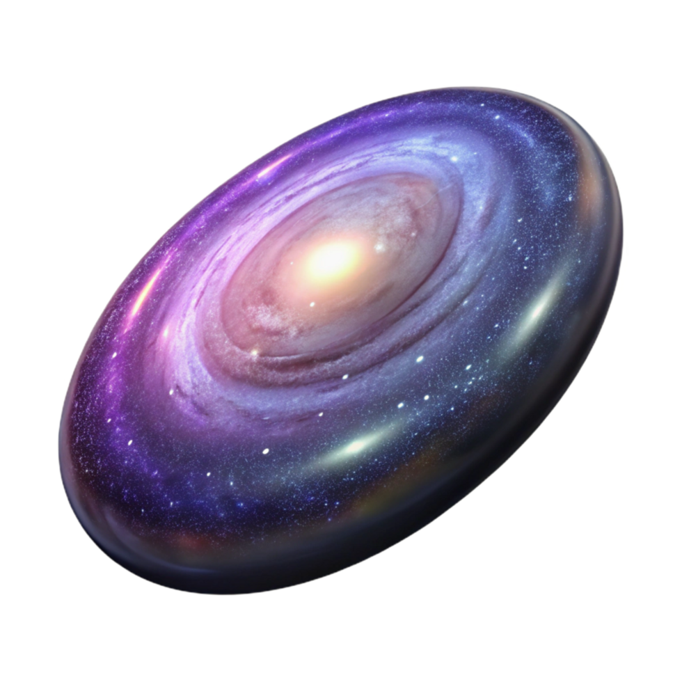 elegant rustic Distant Galaxy with Quasar Cutout on Transparent Background png