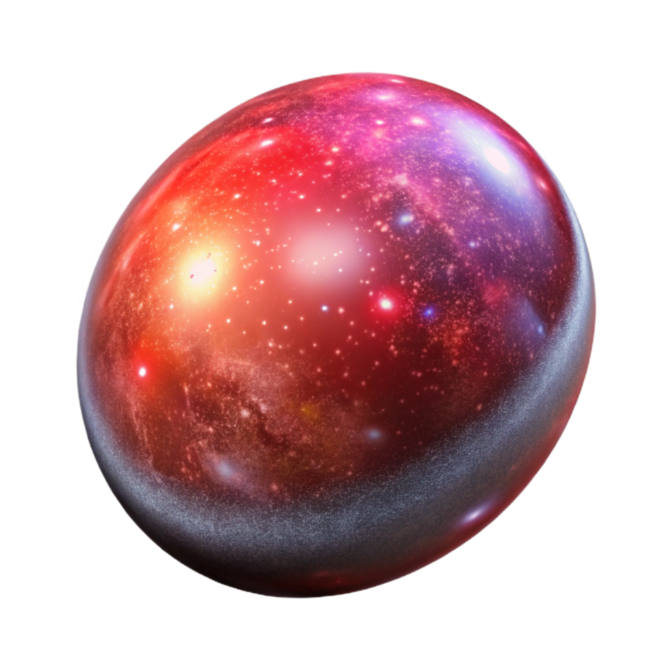 vibrant contemporary Distant Galaxy with Redshift Cutout on Transparent Background original png