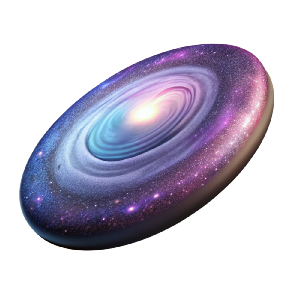 beautiful contemporary Distant Galaxy with Quasar Cutout on Transparent Background authentic png