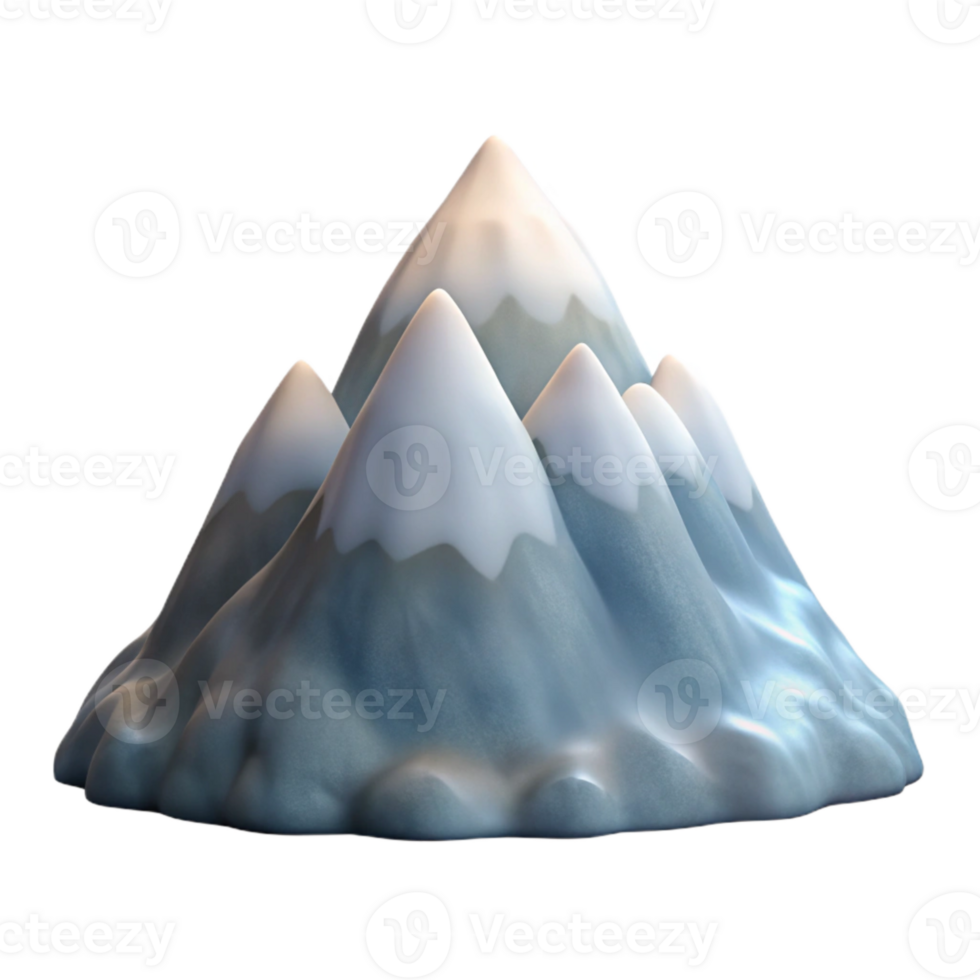 wonderful classic Distant Mountain Range in Hazy Light Cutout on Transparent Background detailed png