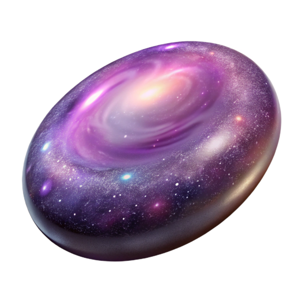 stunning rustic Distant Galaxy with Supernova Cutout on Transparent Background premium png