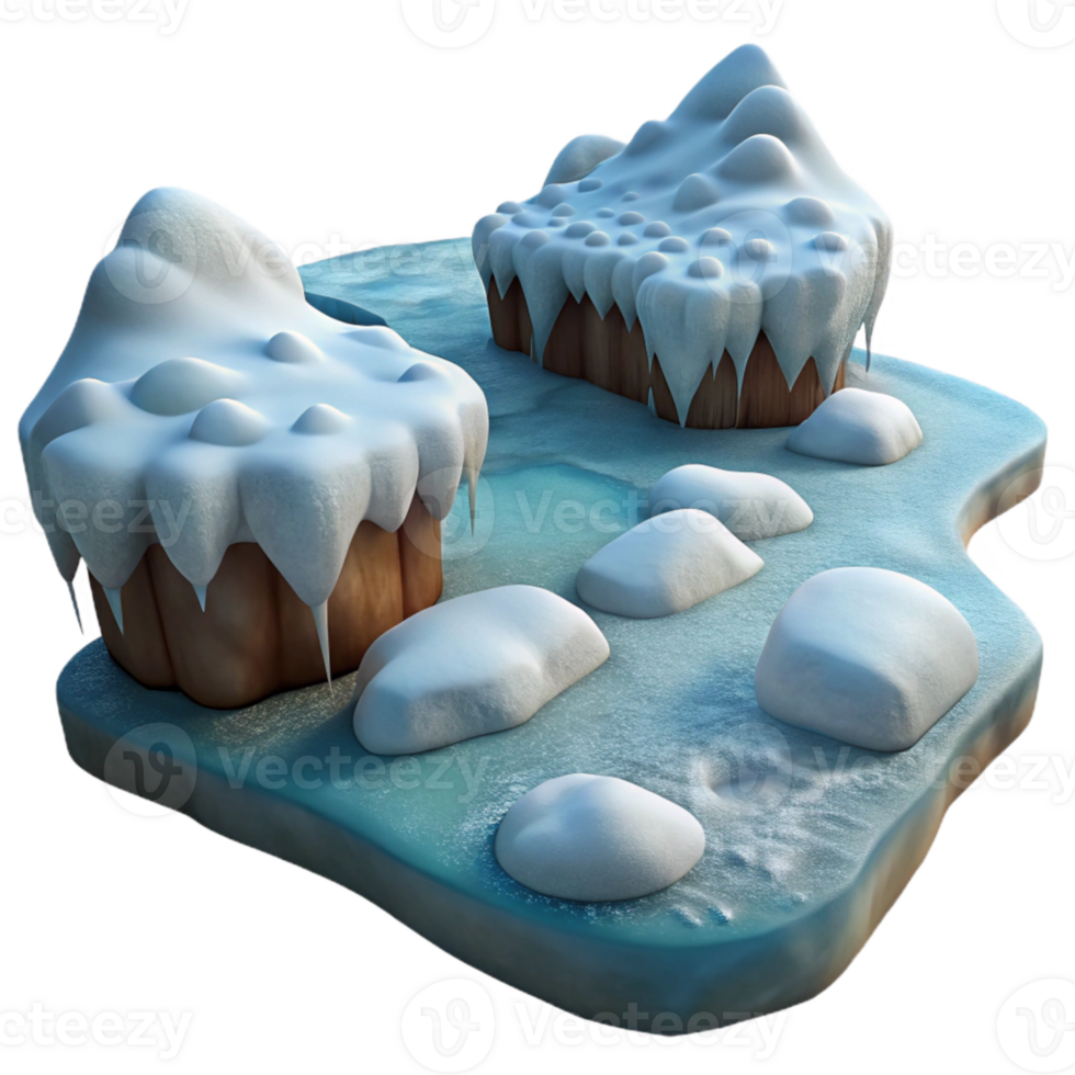 stunning rustic Distant Mountain Range with Snow Caps Isolated on Transparent Background detailed png