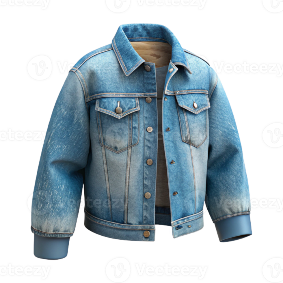 wonderful artistic Distressed Denim Jacket Transparent Background high quality png