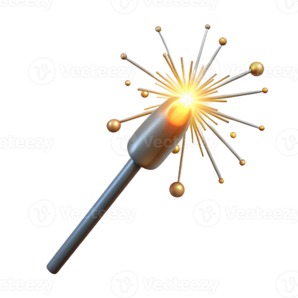 serene classic Sparkler Transparent Background with Sparks high quality png