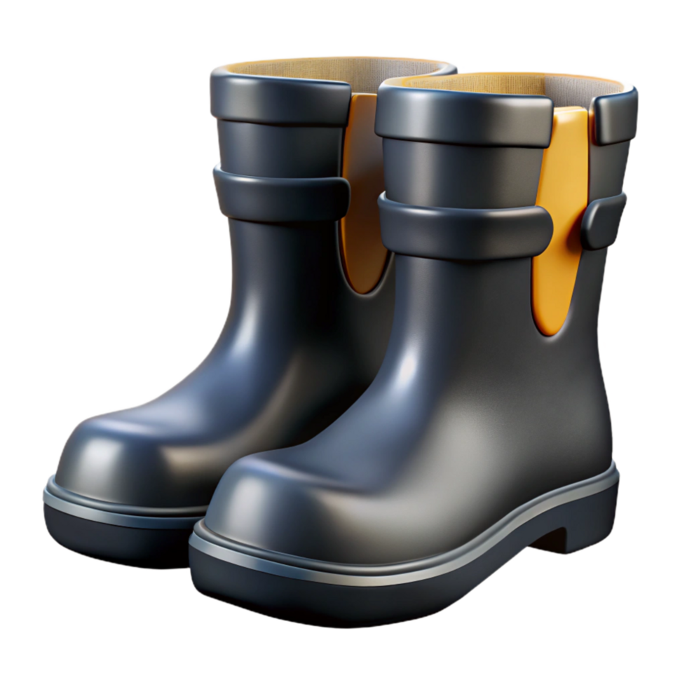 impressive abstract Dive Boots Cutout Black Rubber Isolated high resolution png
