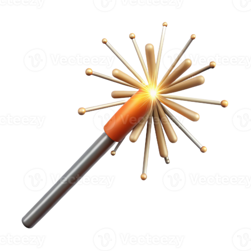 wonderful modern Sparkler Transparent Background with Sparks professional png