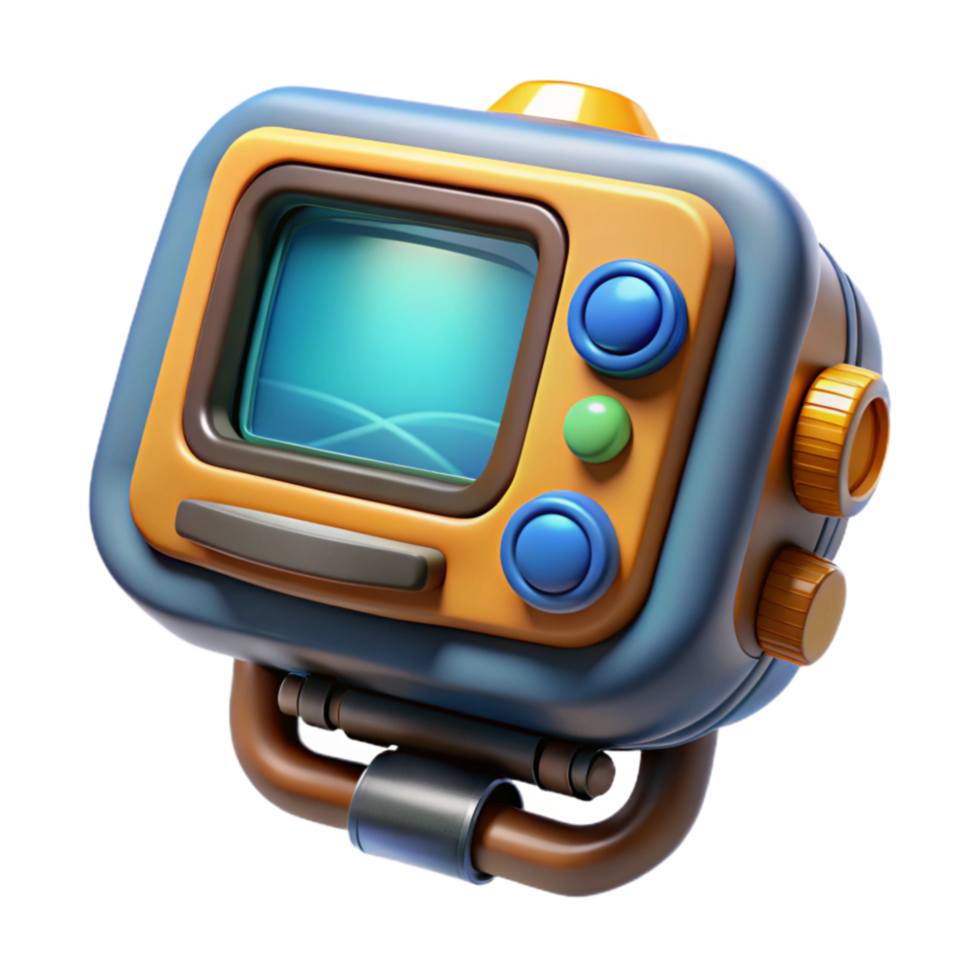 vibrant modern Dive Computer Cutout Digital Display Isolated detailed png