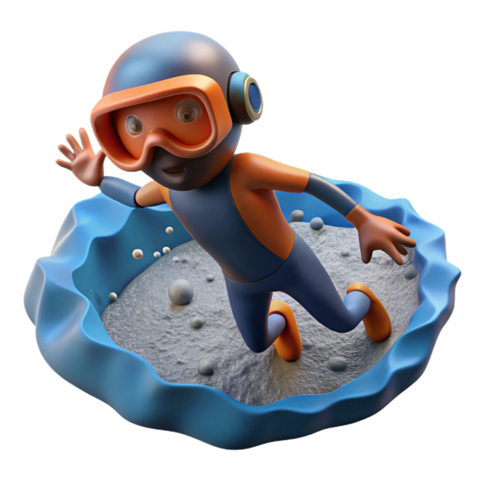 magnificent classic Diver Entering Water Cutout Splashing Surface Isolated png