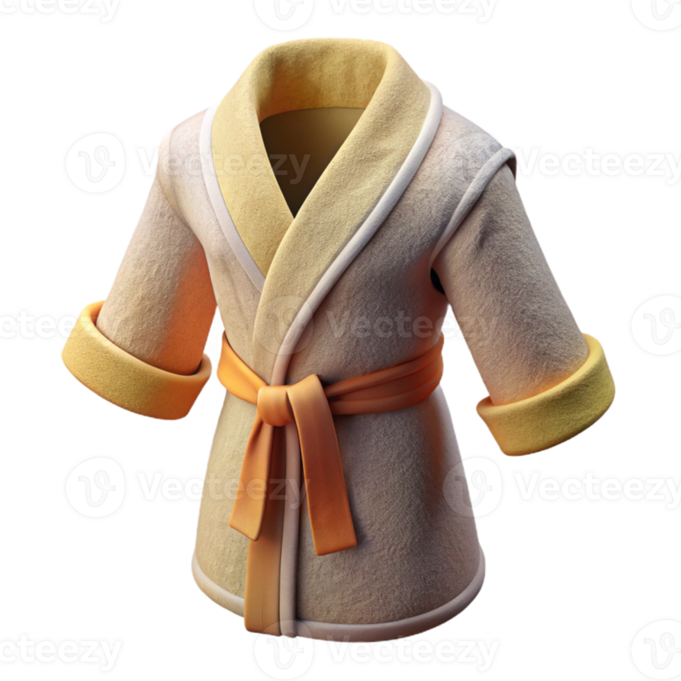 impressive artistic Spa Robe Soft Terry Cloth Cutout Isolated exclusive png
