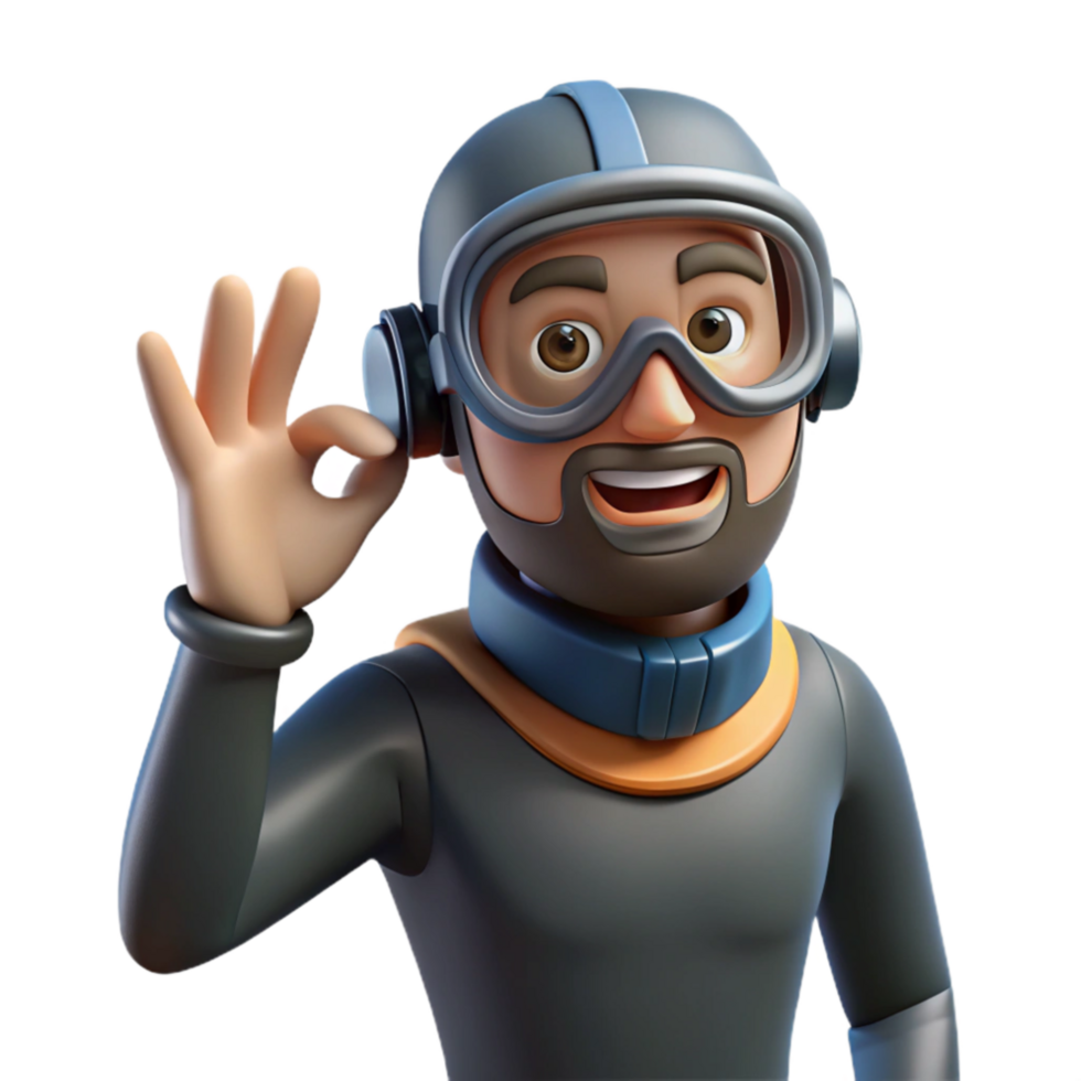 wonderful creative Diver Hand Signal Okay Cutout png