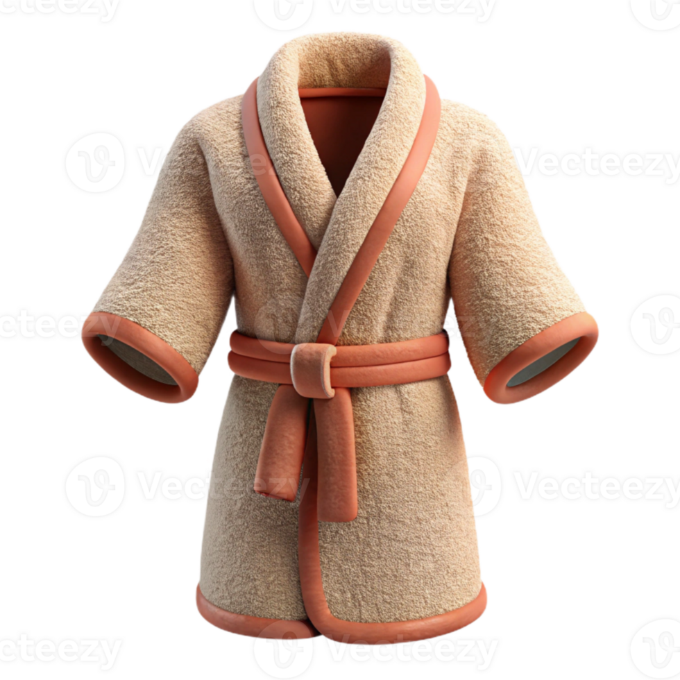 vibrant contemporary Spa Robe Soft Terry Cloth Cutout Isolated professional png