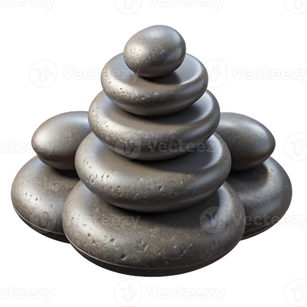 wonderful modern Spa Stones Arranged in a Circle Isolated Element premium png